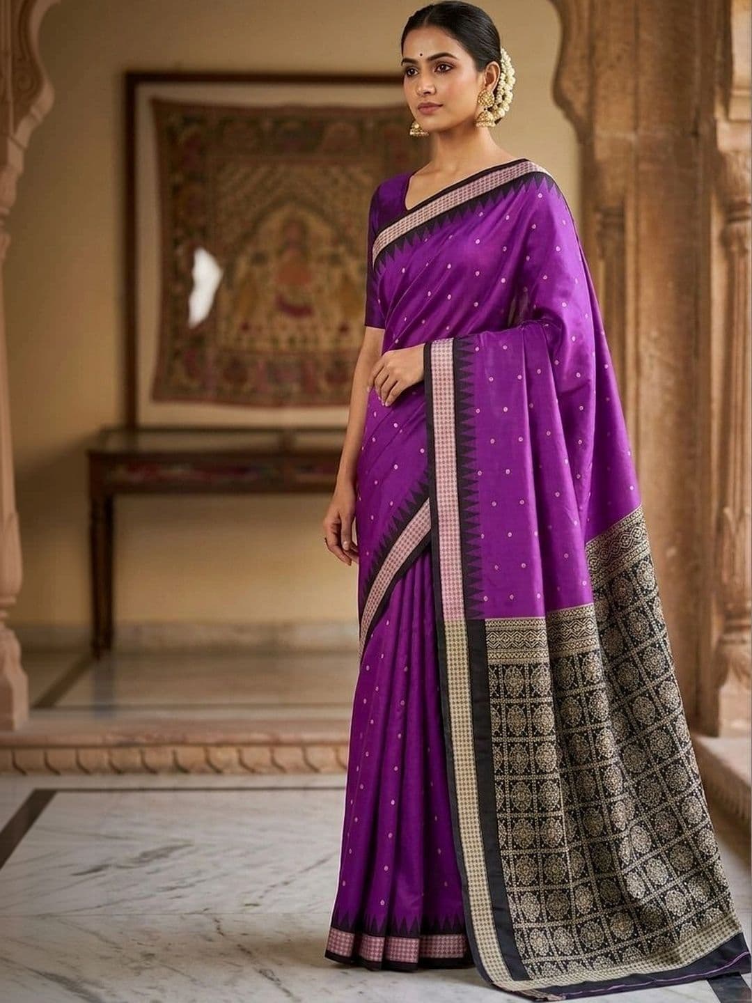 Silk Loomluxe Woven Design Zari Art Silk Sambalpuri Saree thumbnail 4