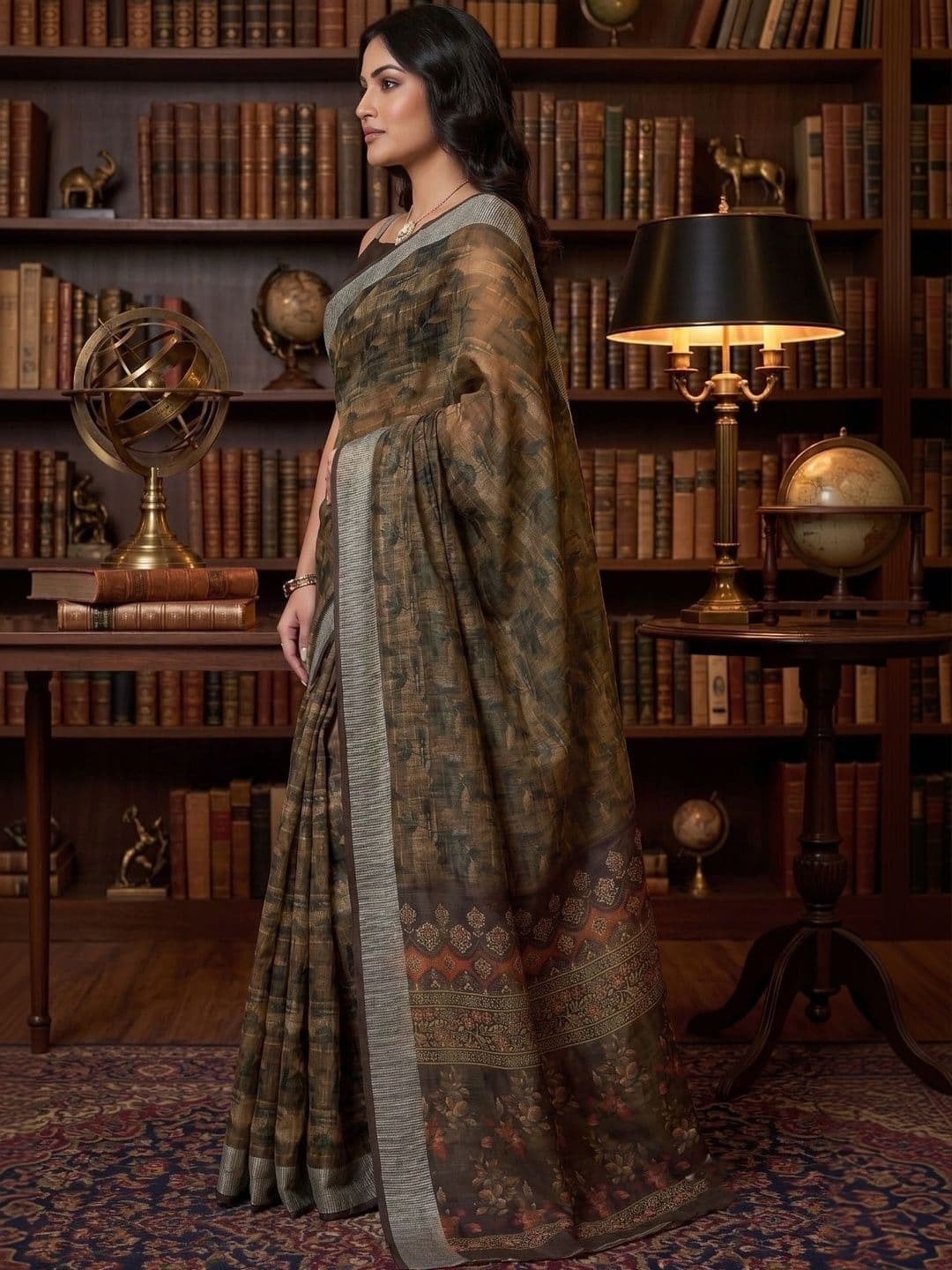 BORAD FASHION Designer Chanderi Saree thumbnail 2