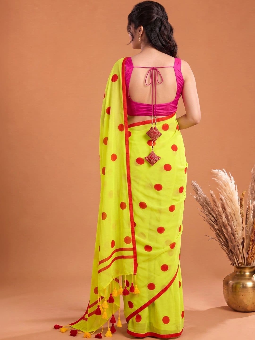 Aparna Polka Dot Pure Cotton Saree thumbnail 3