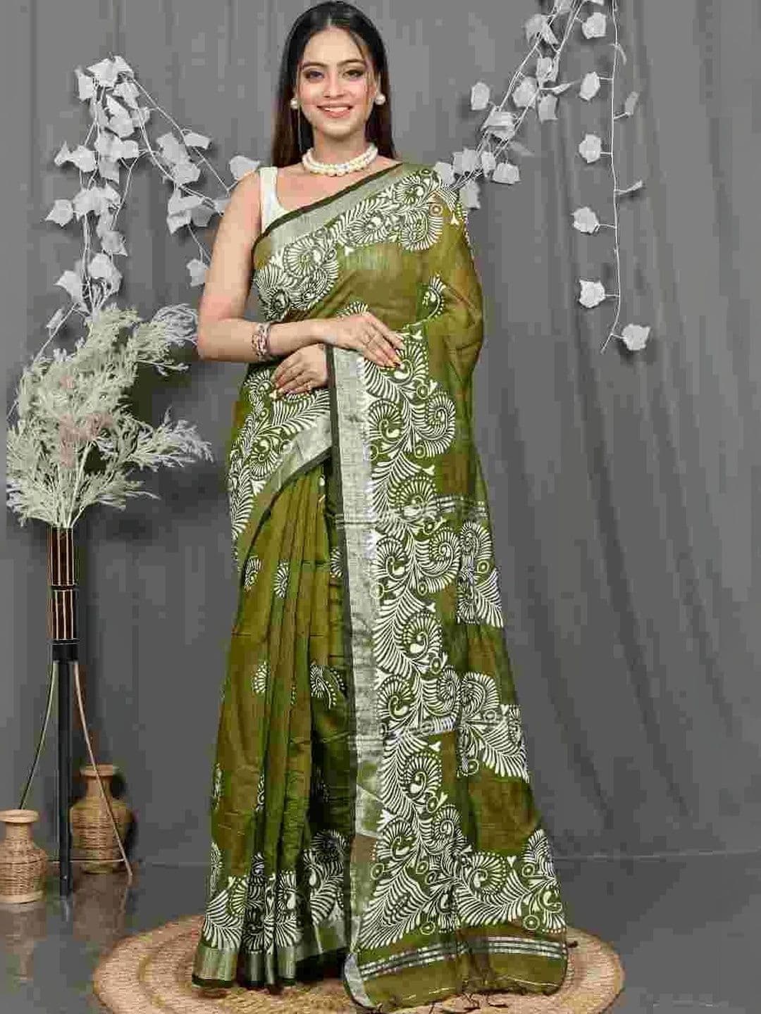 RoyBoni Women Pure Cotton Taant Saree - view 1