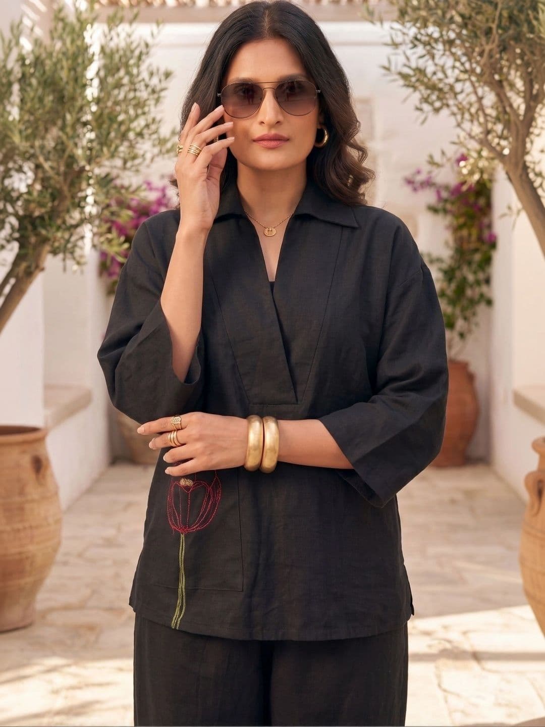 Milvia Embroidered Top with Trousers thumbnail 5