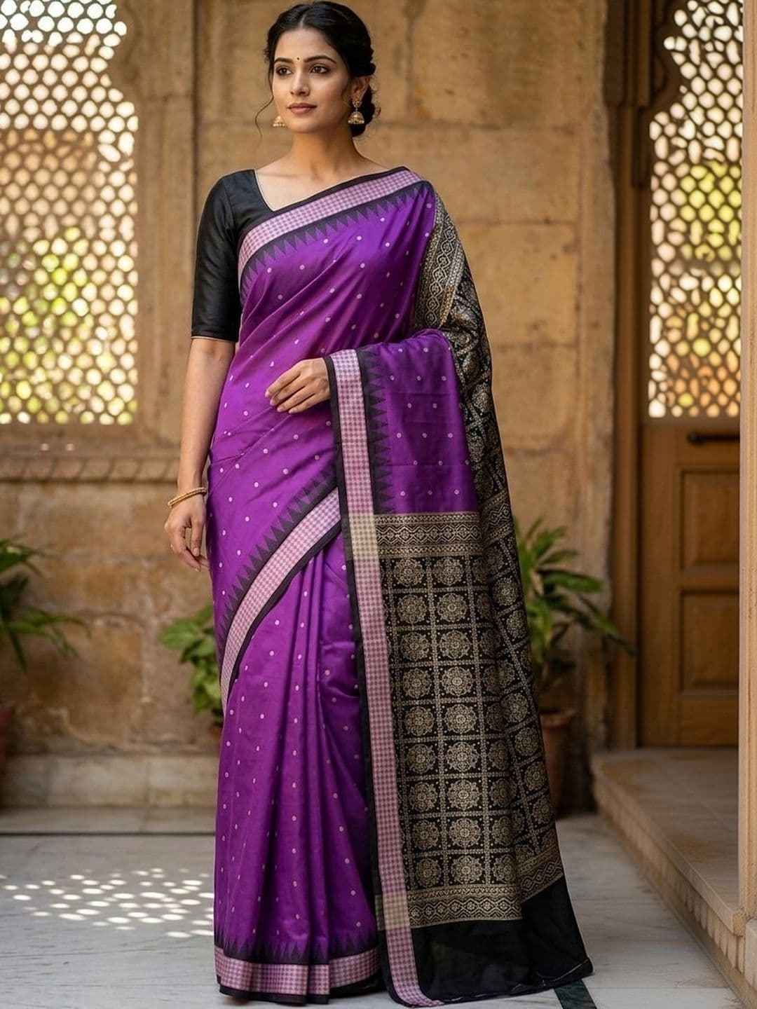 Silk Loomluxe Woven Design Zari Art Silk Sambalpuri Saree thumbnail 3