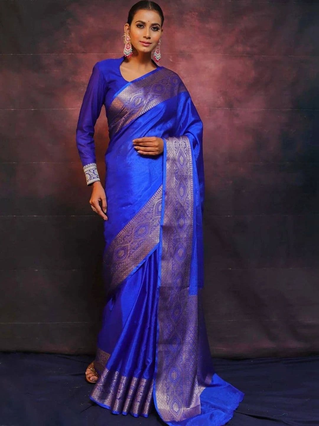 revika Woven Design Zari Art Silk Designer Kanjeevaram Saree thumbnail 5