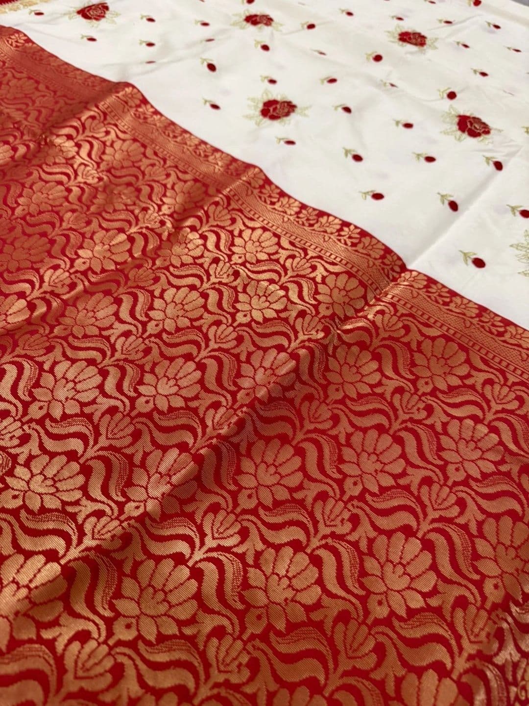 Silk Loomluxe Embroidered Art Silk Saree thumbnail 3