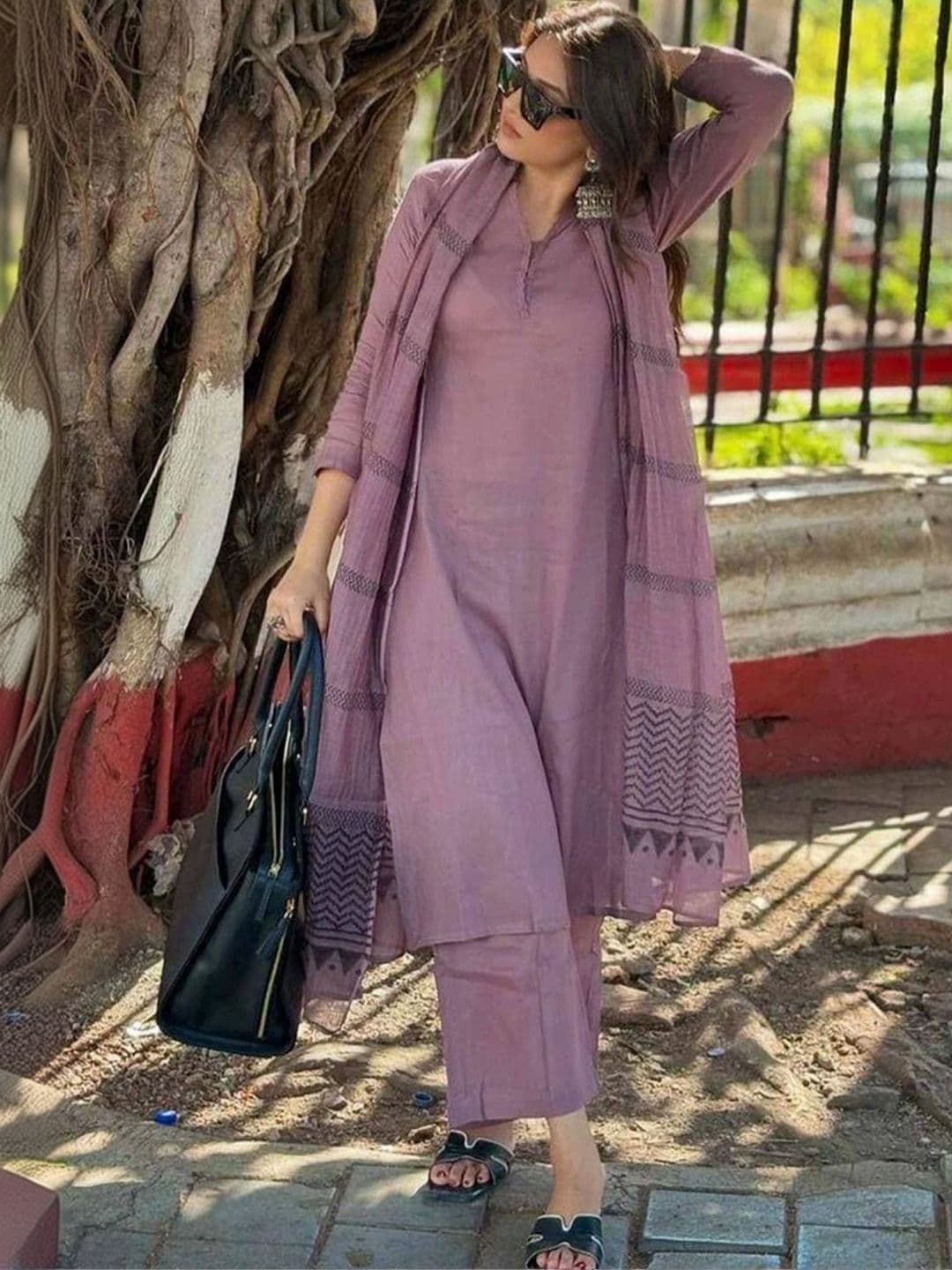 all about you Women Ethnic Motifs Regular Kurta with Trousers & With Dupatta thumbnail 5