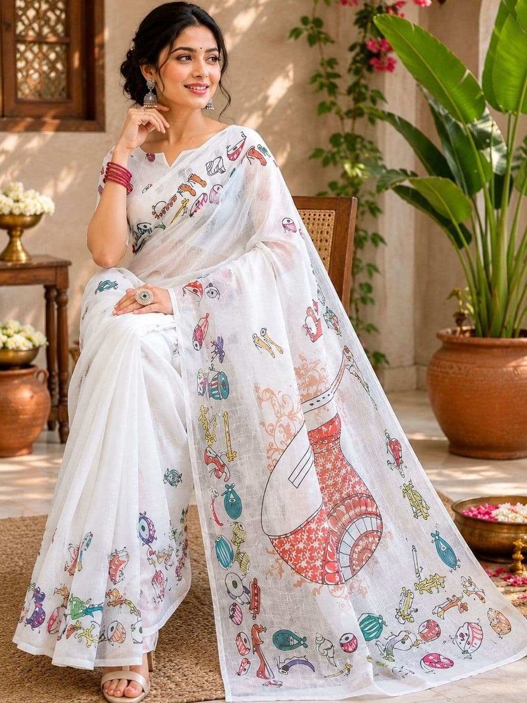 BORAD FASHION Designer Chanderi Saree thumbnail 2
