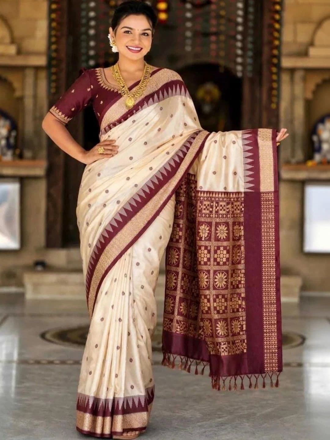 Silk Loomluxe  Women Woven Design Zari Art Silk Sambalpuri Saree - view 1