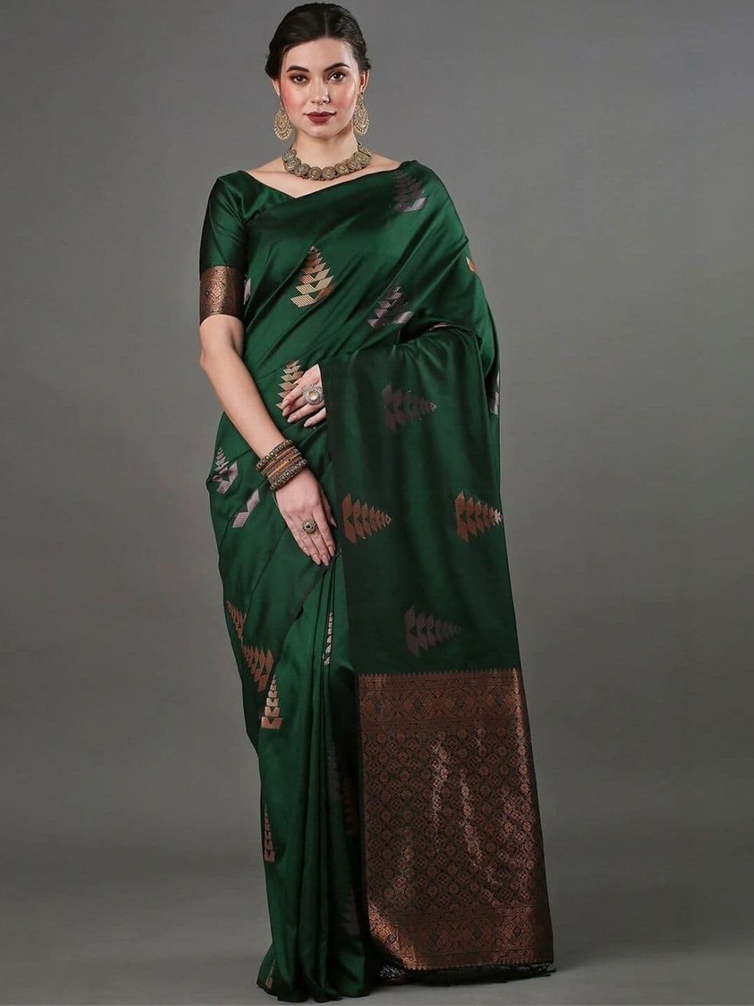 revika Woven Design Zari Art Silk Designer Kanjeevaram Saree - view 1