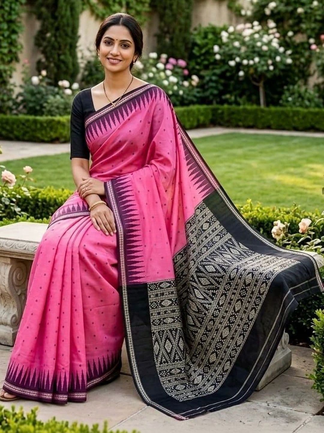 Silk Loomluxe Art Silk Sambalpuri Saree thumbnail 4