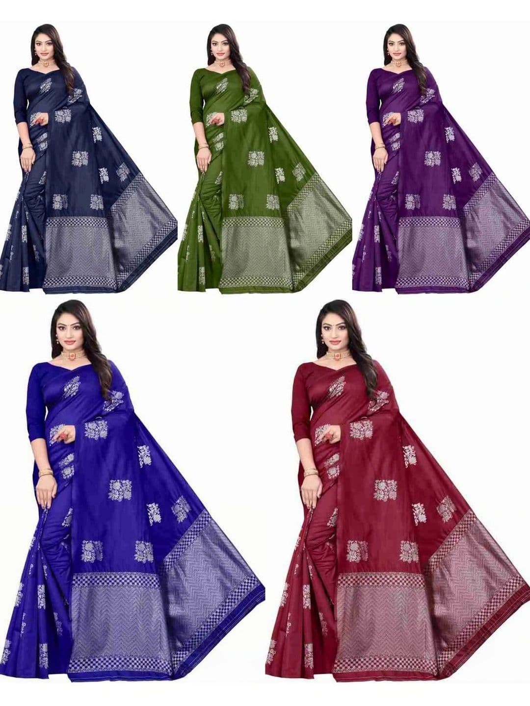revika Woven Design Zari Art Silk Designer Kanjeevaram Saree thumbnail 3