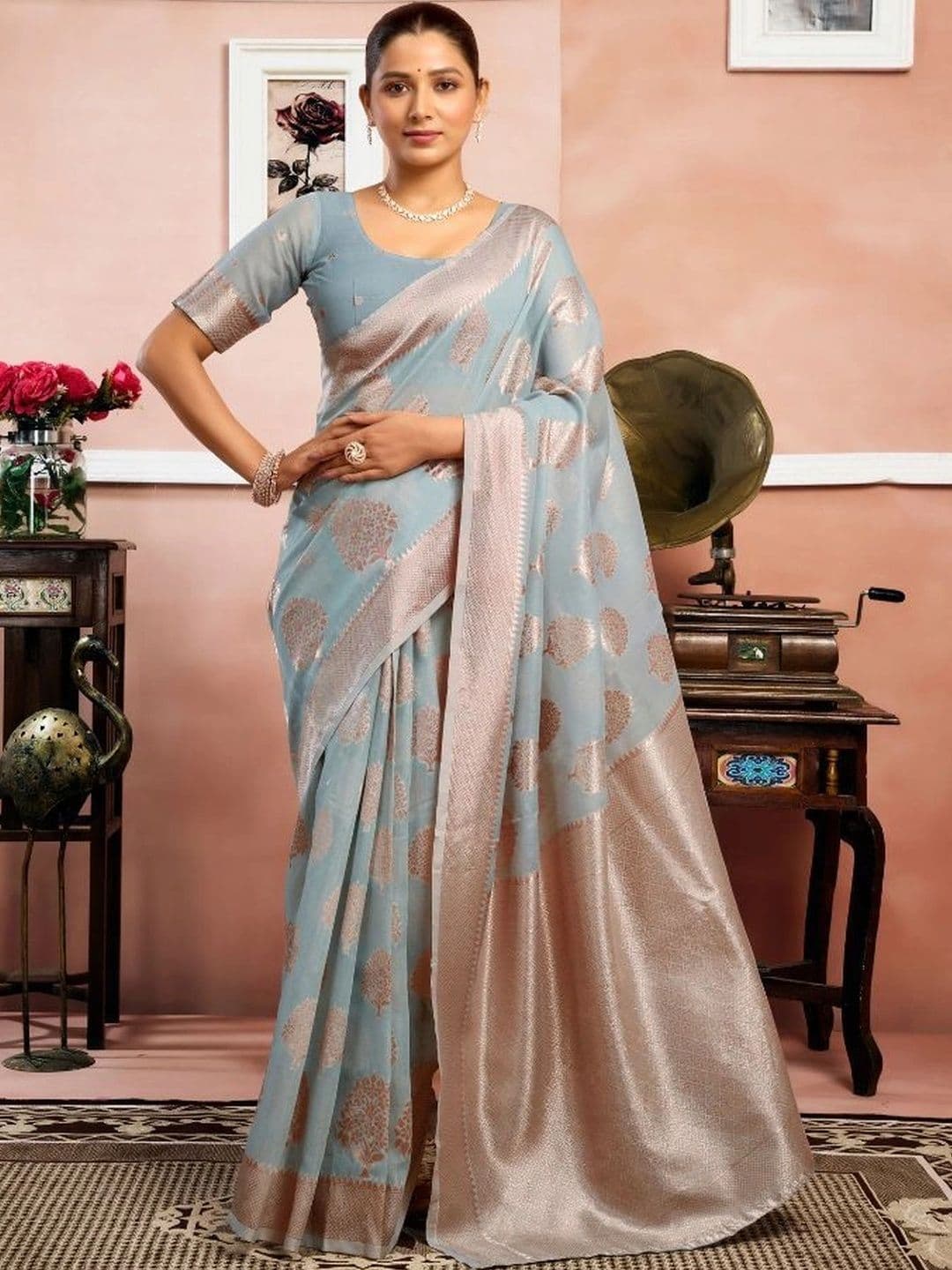 revika Woven Design Art Silk Designer Kanjeevaram Saree - view 1
