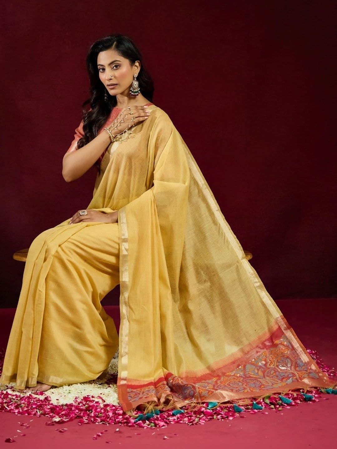 kasee Woven Design Pure Cotton Designer Saree thumbnail 3
