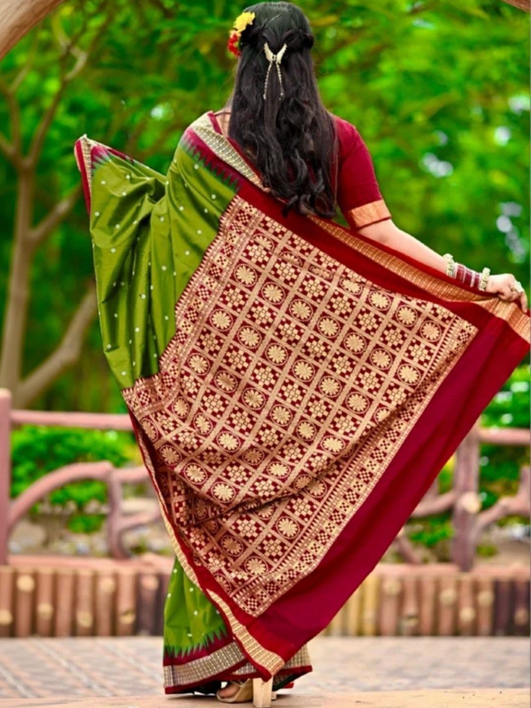 Silk Loomluxe Zari Art Silk Sambalpuri Saree thumbnail 4