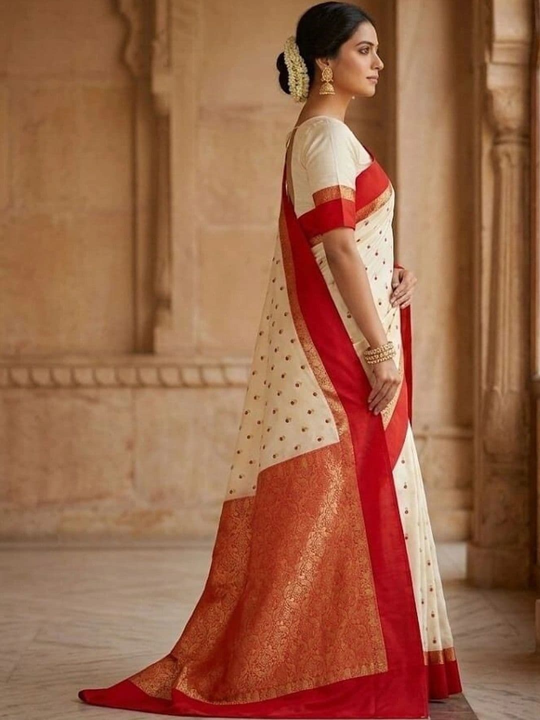 Silk Loomluxe Embroidered Art Silk Saree thumbnail 3