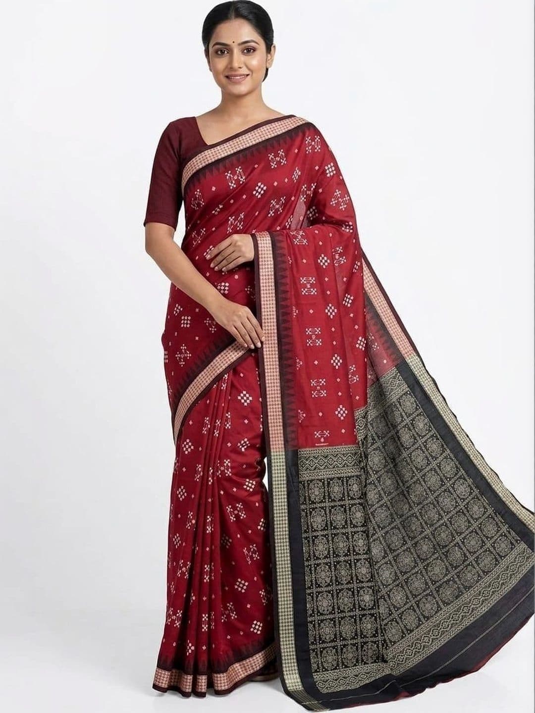 Silk Loomluxe Art Silk Sambalpuri Saree thumbnail 5