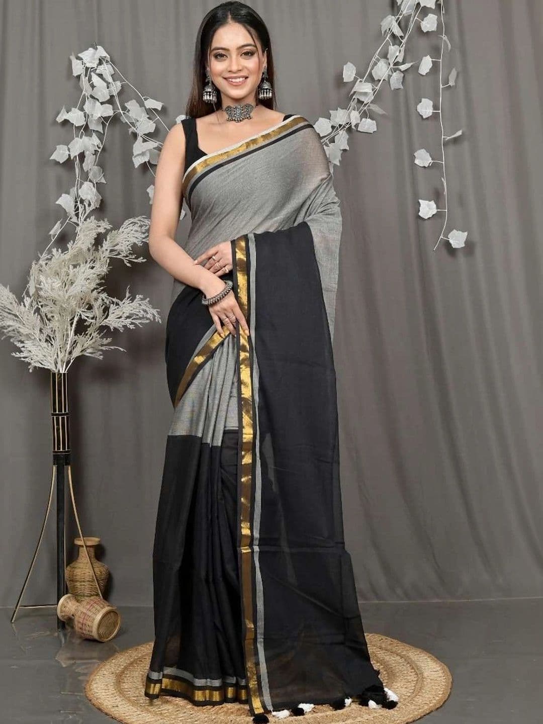 RoyBoni Pure Cotton Taant Saree thumbnail 3
