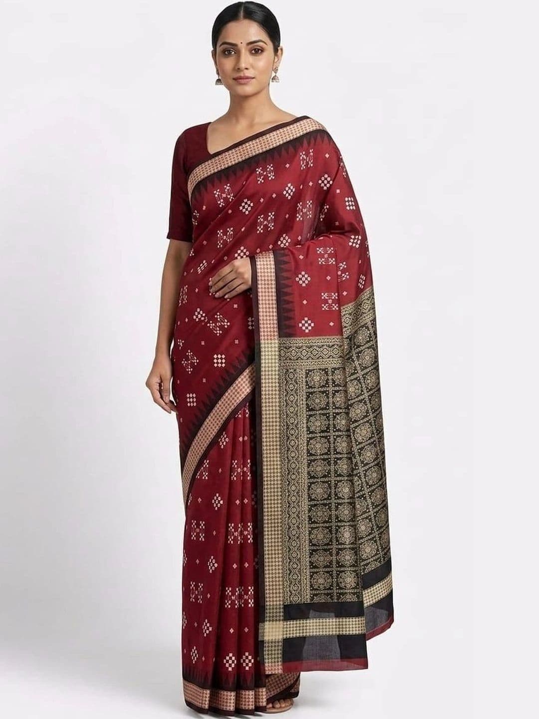 Silk Loomluxe Art Silk Sambalpuri Saree thumbnail 3