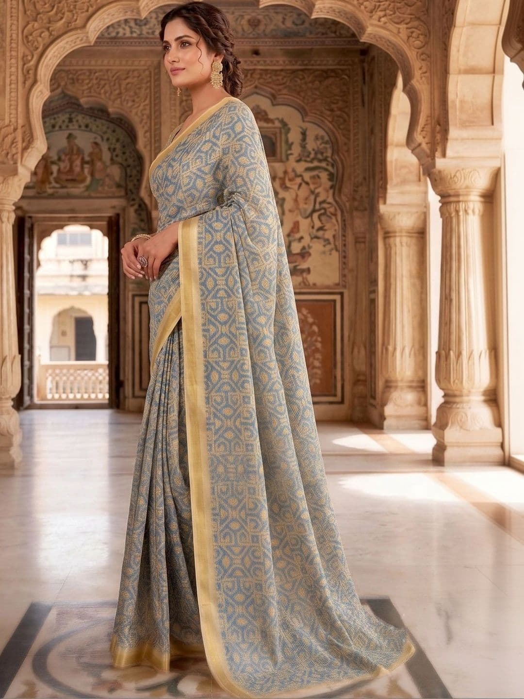 BORAD FASHION Woven Design Designer Chanderi Saree thumbnail 2