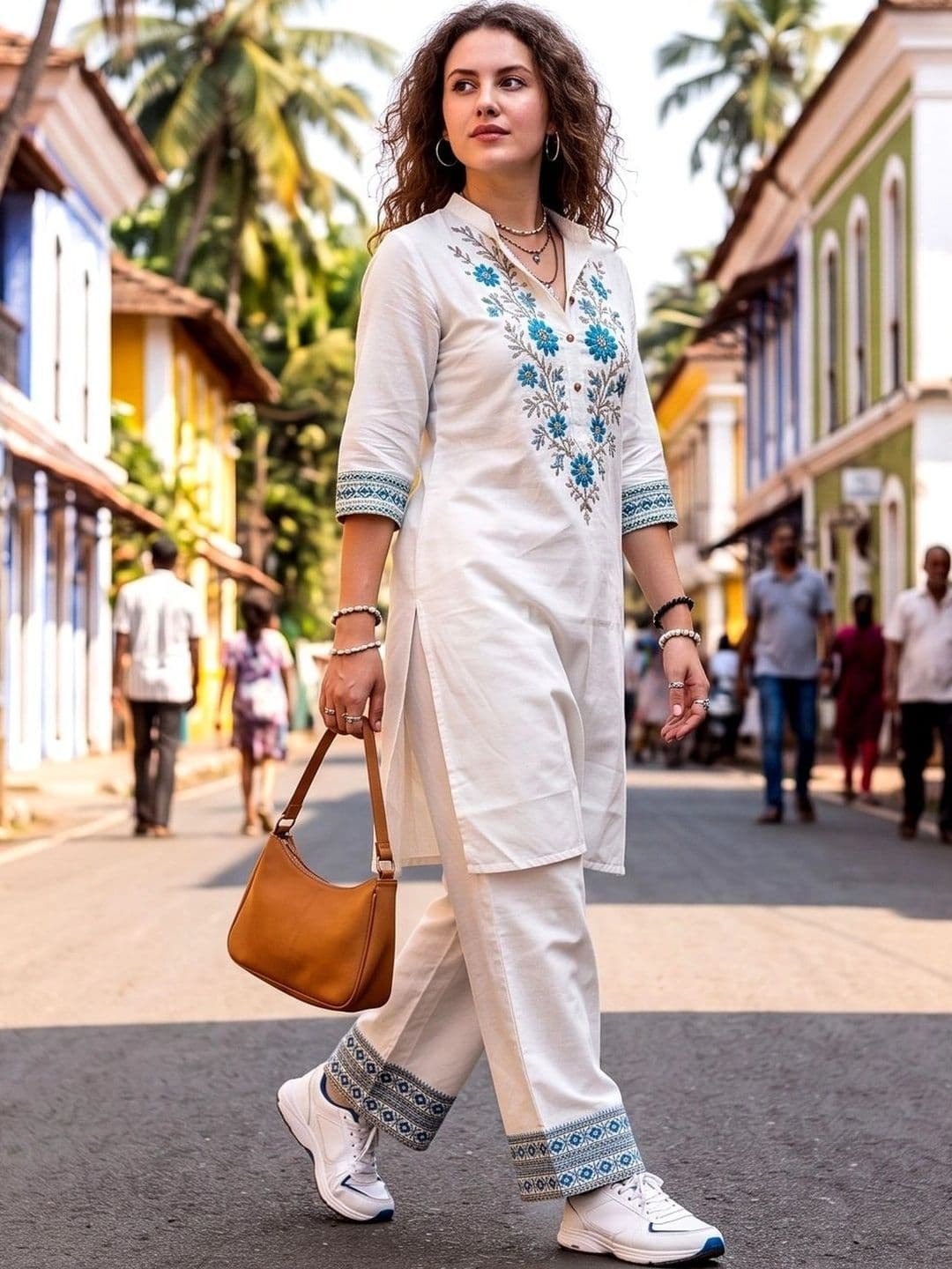 Laasika Embroidered Tunic with Trousers thumbnail 4