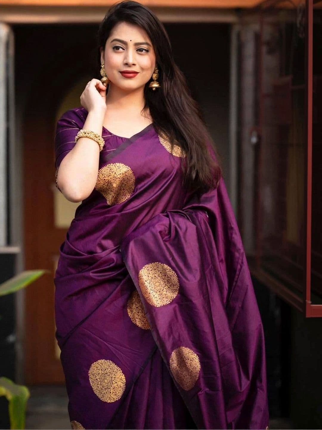 revika Woven Design Zari Art Silk Designer Kanjeevaram Saree thumbnail 2