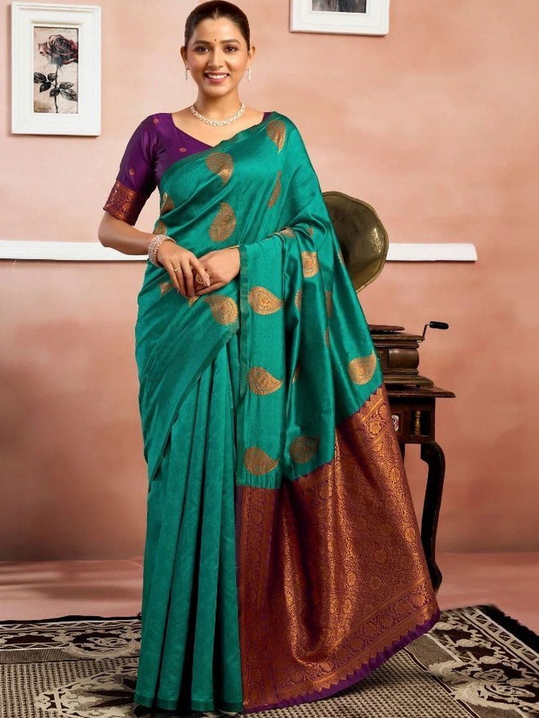 revika Woven Design Zari Art Silk Designer Saree - view 1