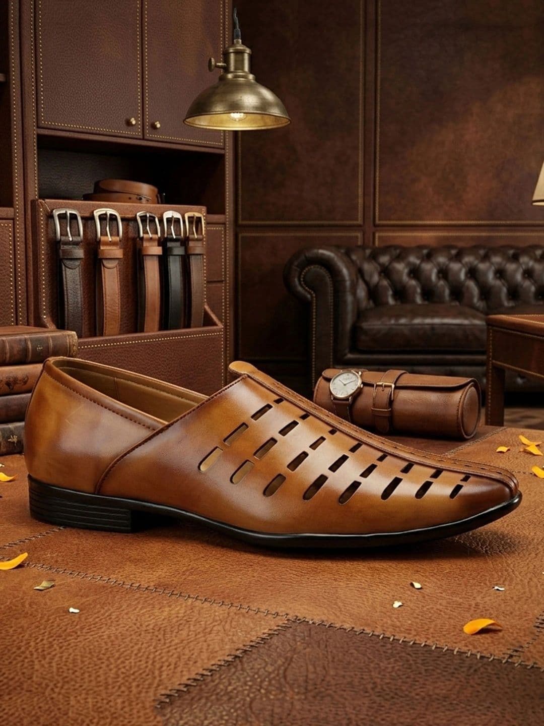 HikBi Men Ethnic Leather Shoe-Style Sandals - view 1