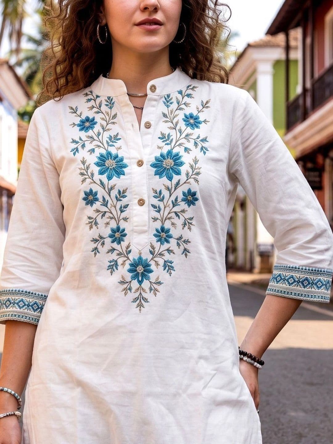 Laasika Embroidered Tunic with Trousers thumbnail 3