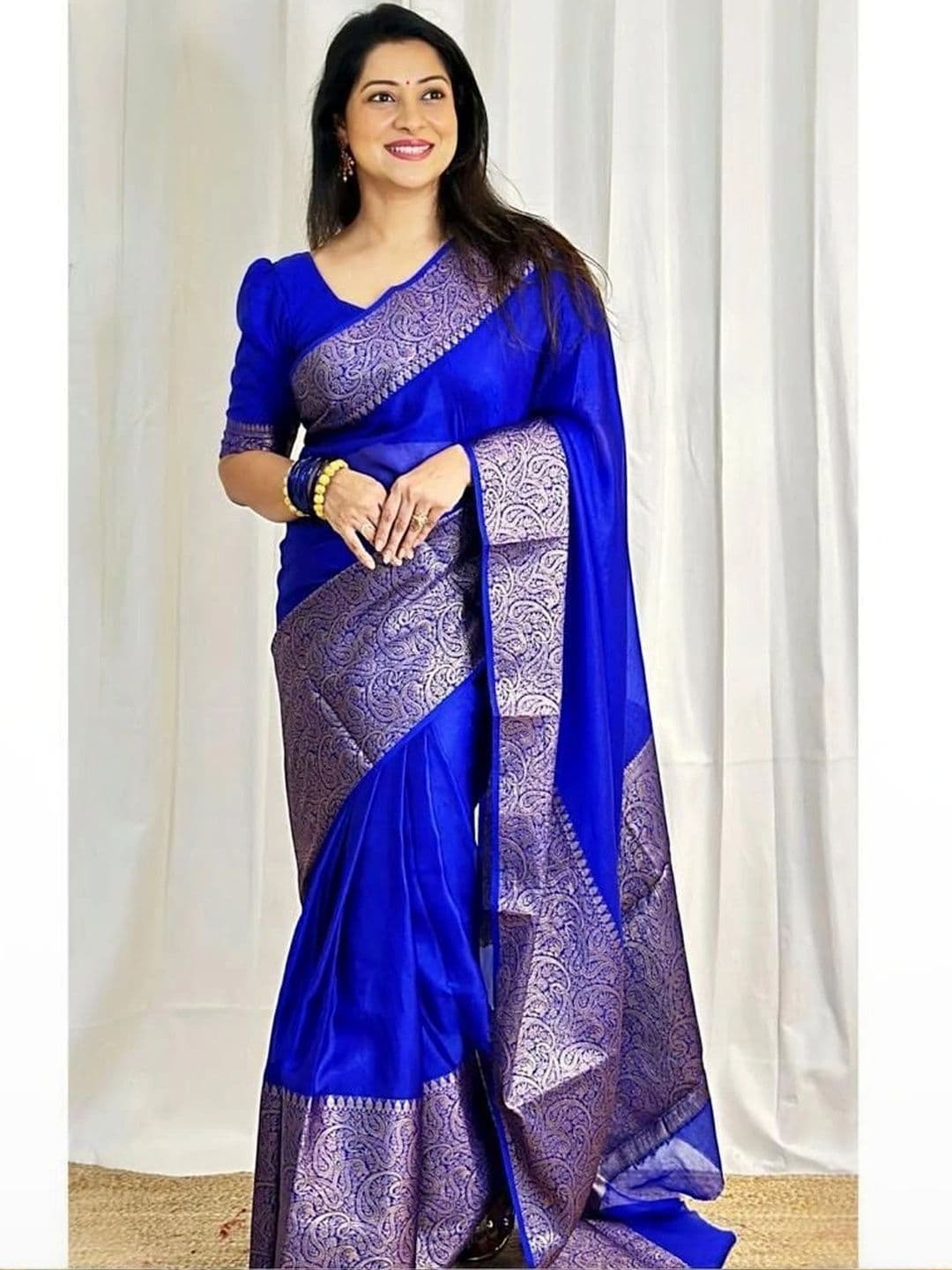 revika Woven Design Zari Art Silk Designer Kanjeevaram Saree - view 1