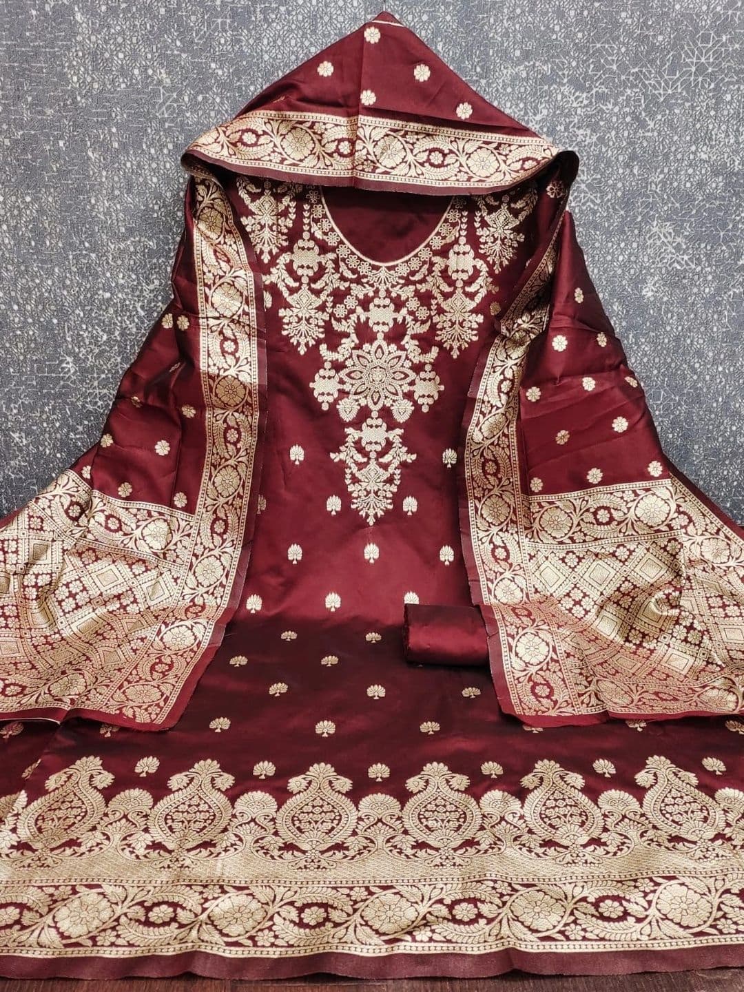 Dhaaga Ghar Art Silk Unstitched Dress Material thumbnail 2