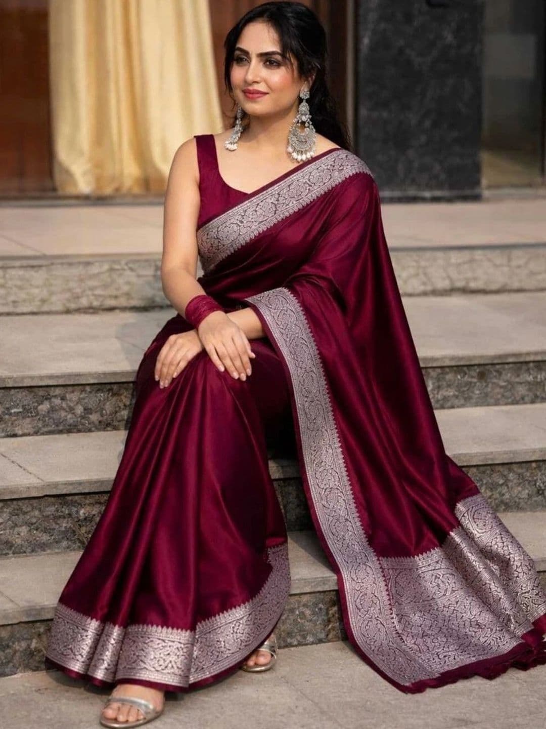 Silk Loomluxe Zari Art Silk Banarasi Saree thumbnail 6