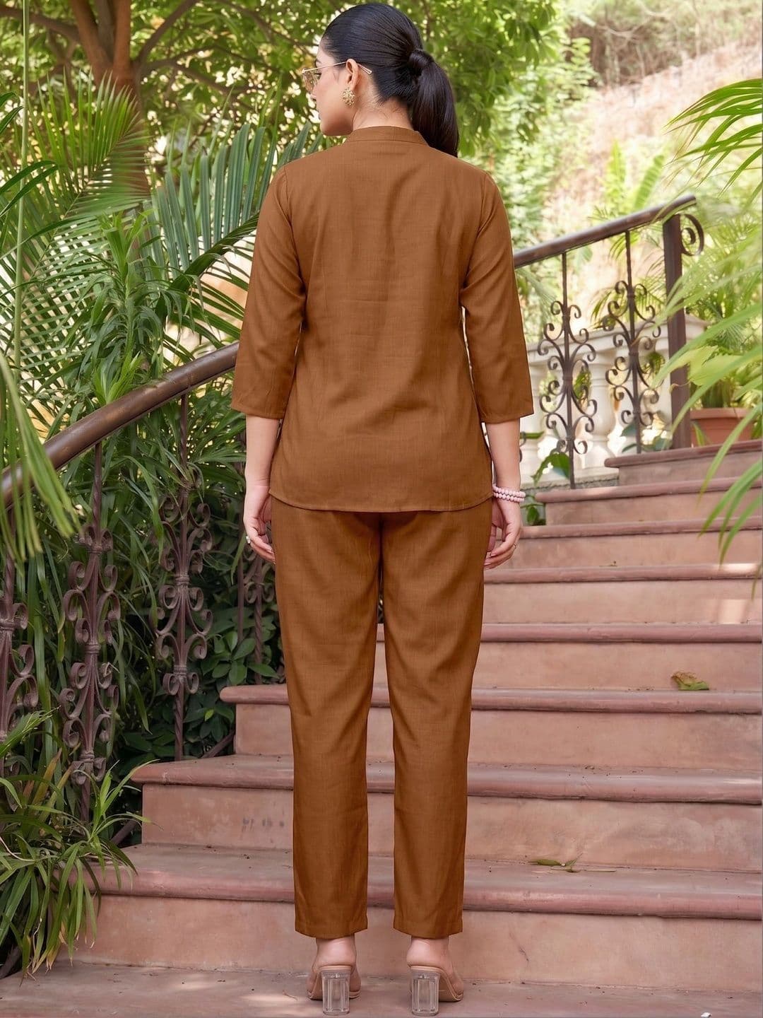 Milvia Embroidered Tunic with Trousers thumbnail 2
