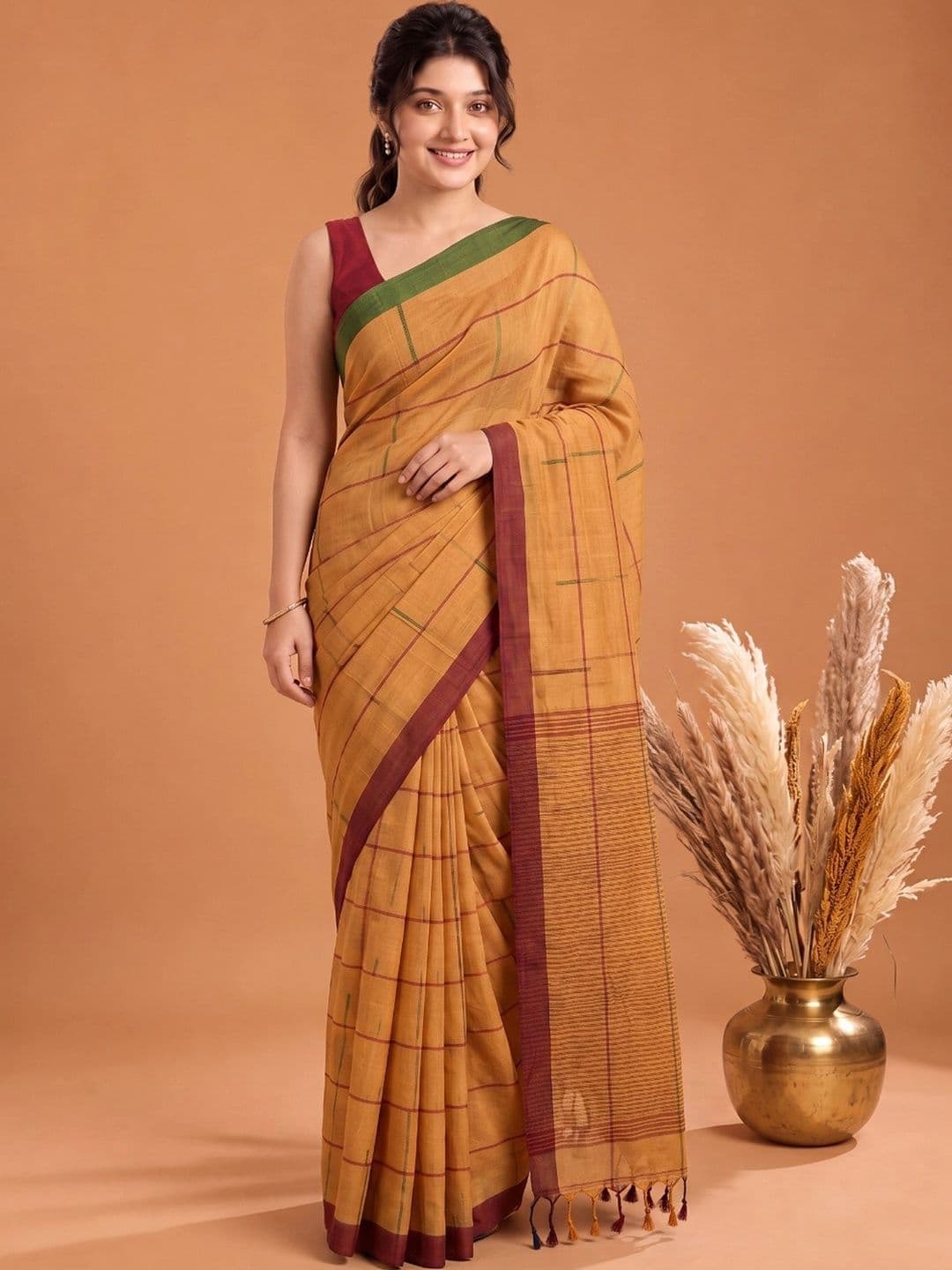 Aparna Women Woven Design Regular Pure Cotton Saree - view 1