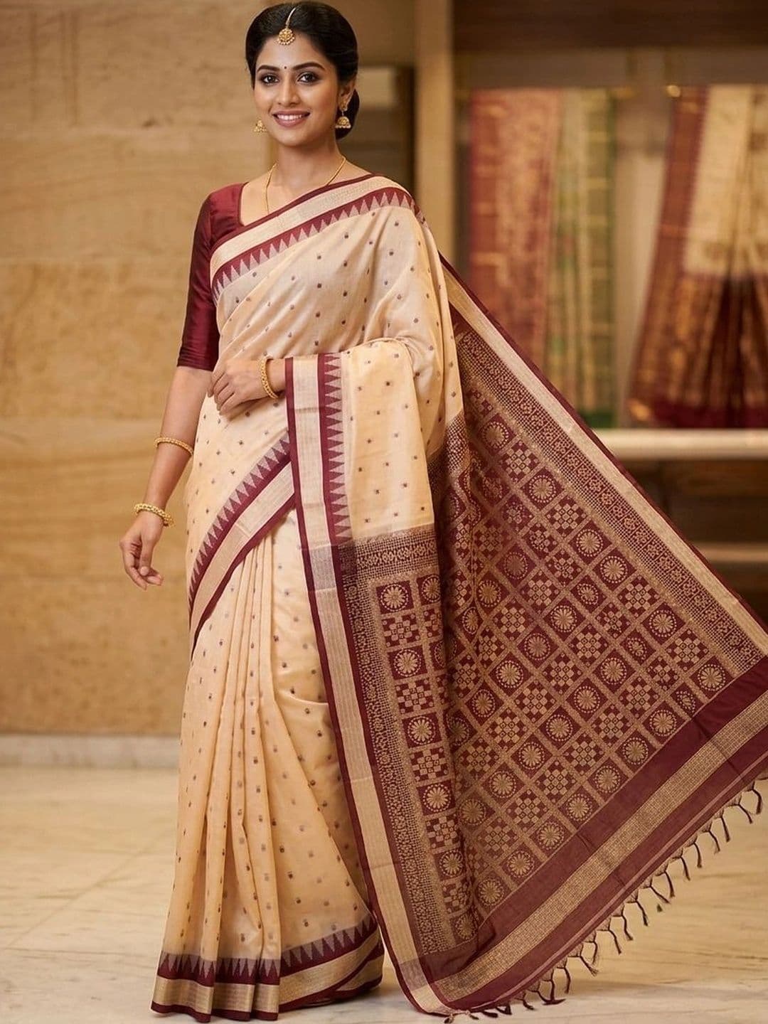 Silk Loomluxe Zari Art Silk Sambalpuri Saree thumbnail 5