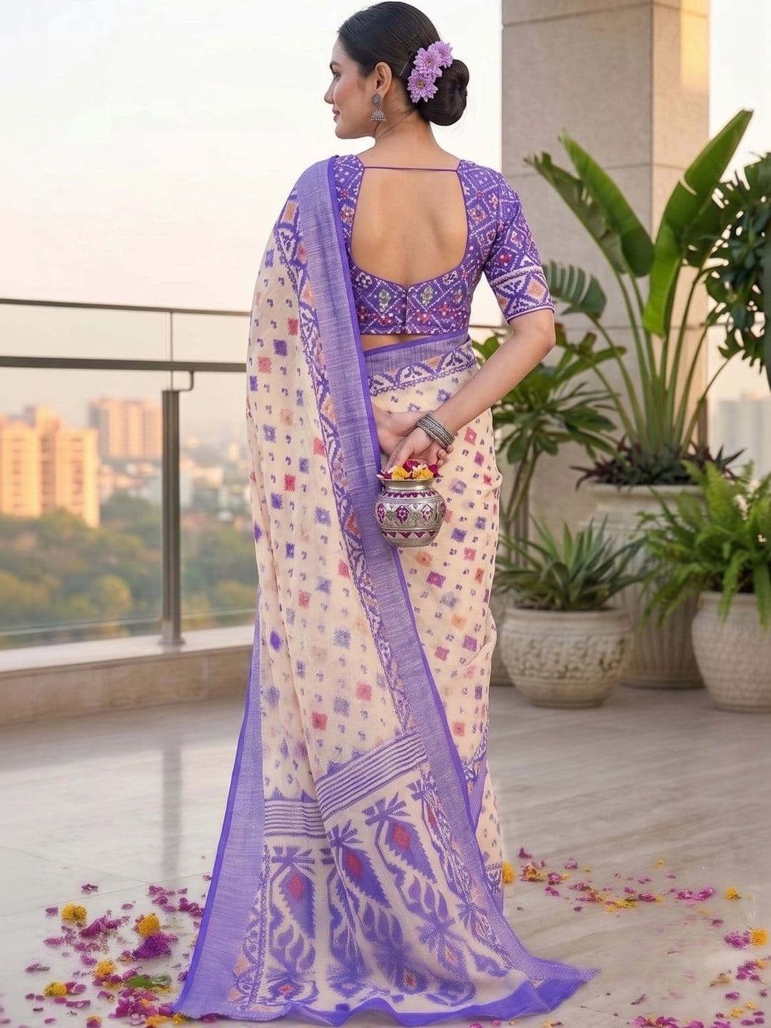 BORAD FASHION Woven Design Designer Chanderi Saree thumbnail 2
