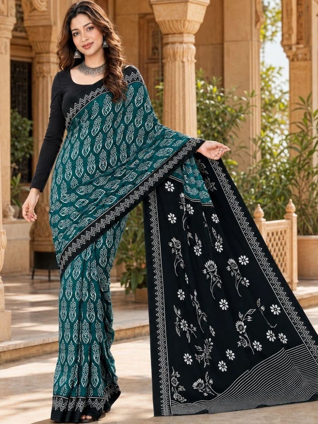 Karishma Pure Cotton Bagru Saree - view 1