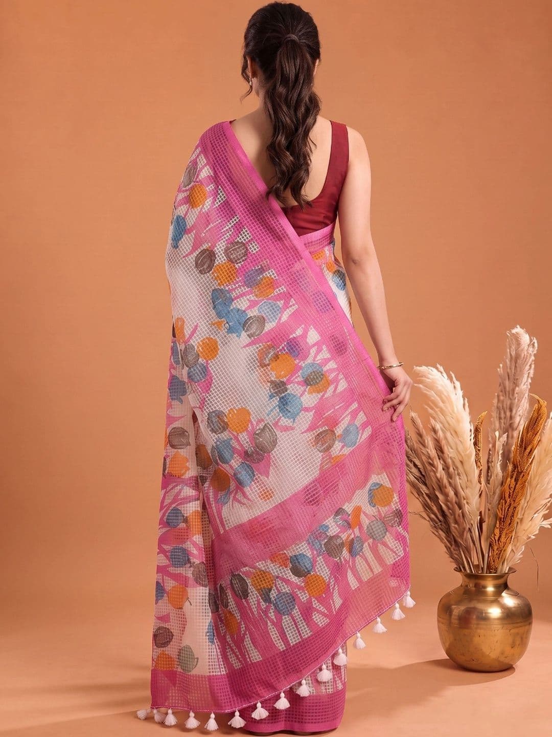 Aparna Floral Pure Cotton Saree thumbnail 5
