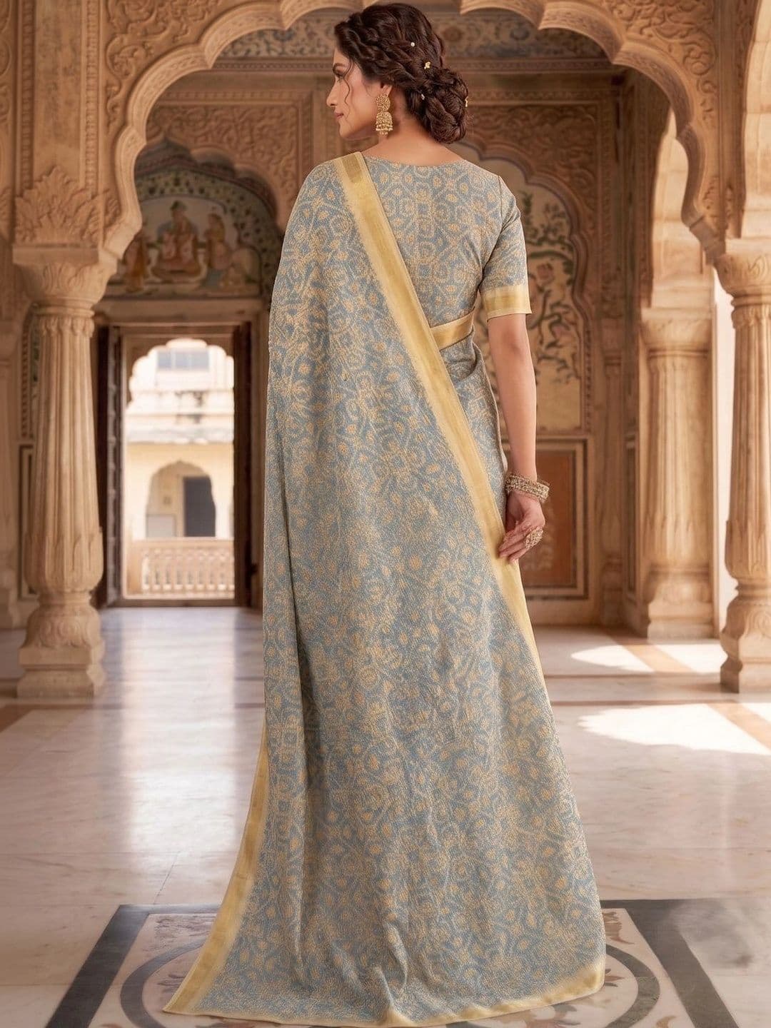 BORAD FASHION Woven Design Designer Chanderi Saree thumbnail 4