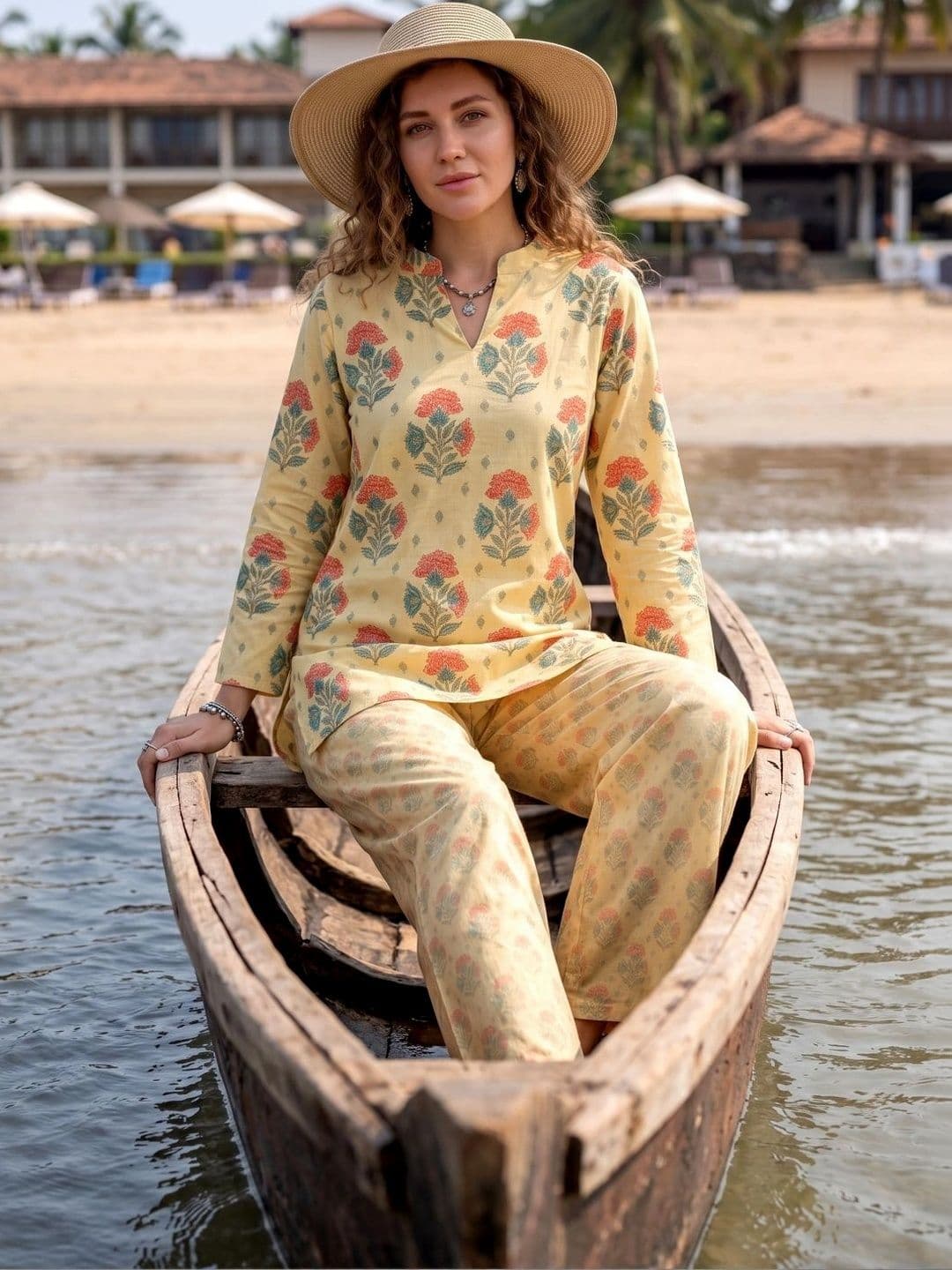 Laasika Floral Printed Tunic with Trousers thumbnail 3