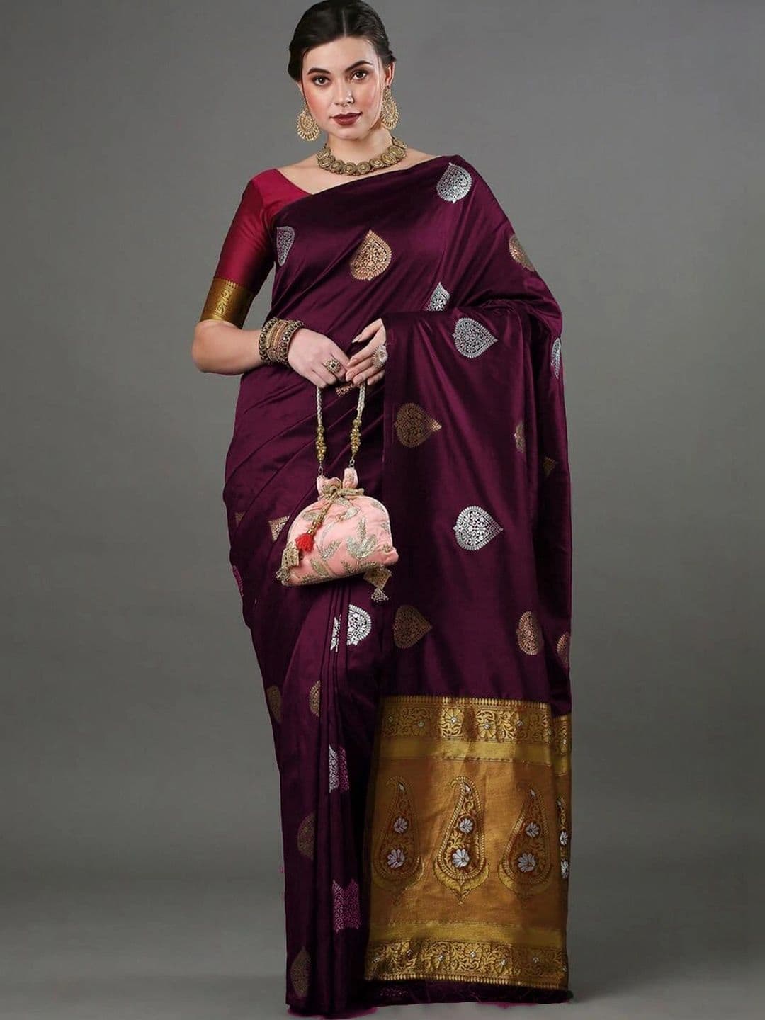 revika Woven Design Zari Art Silk Designer Kanjeevaram Saree thumbnail 2