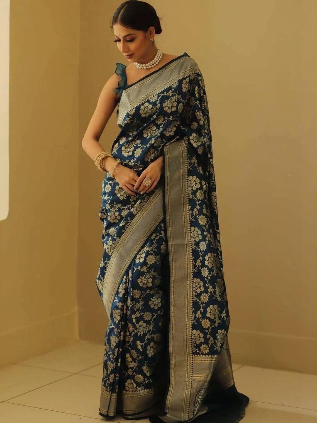 revika Woven Design Zari Art Silk Designer Kanjeevaram Saree - view 1
