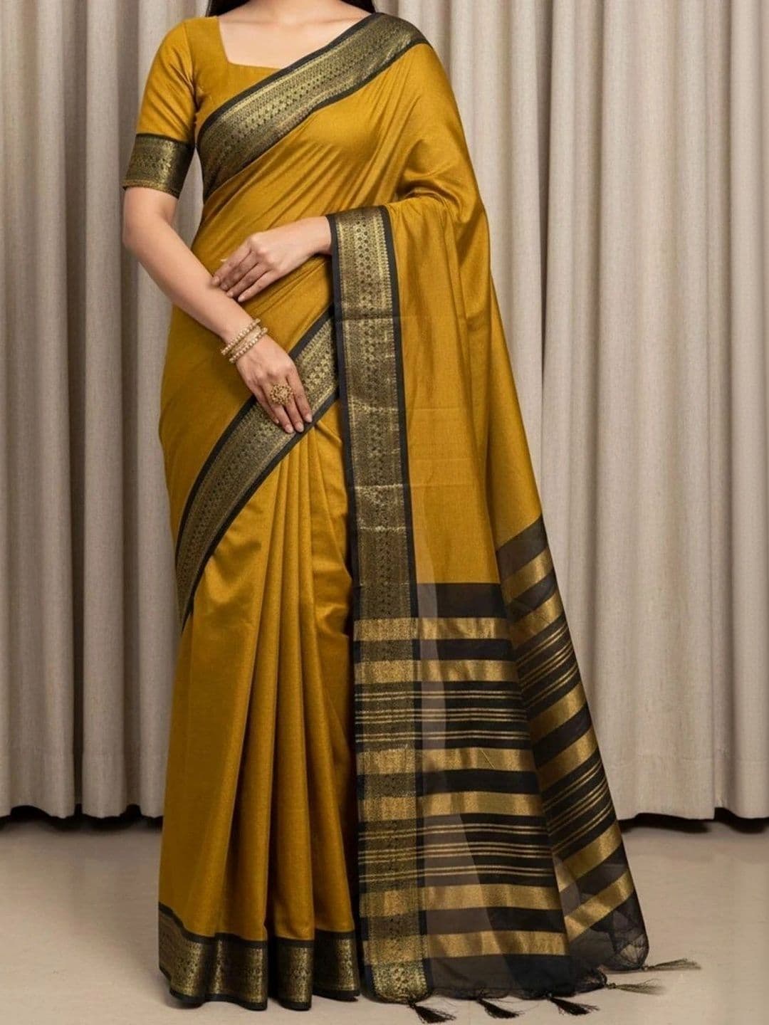 Owee Zari Silk Cotton Designer Narayan Peth Saree - view 1