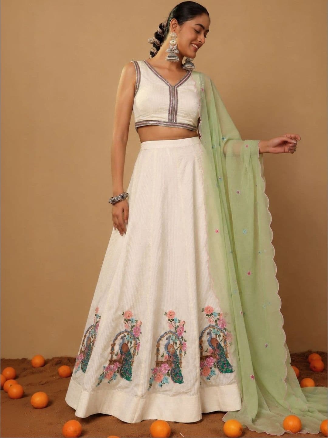 SILCHIC Embellished Sequinned Ready to Wear Lehenga & Blouse With Dupatta thumbnail 2