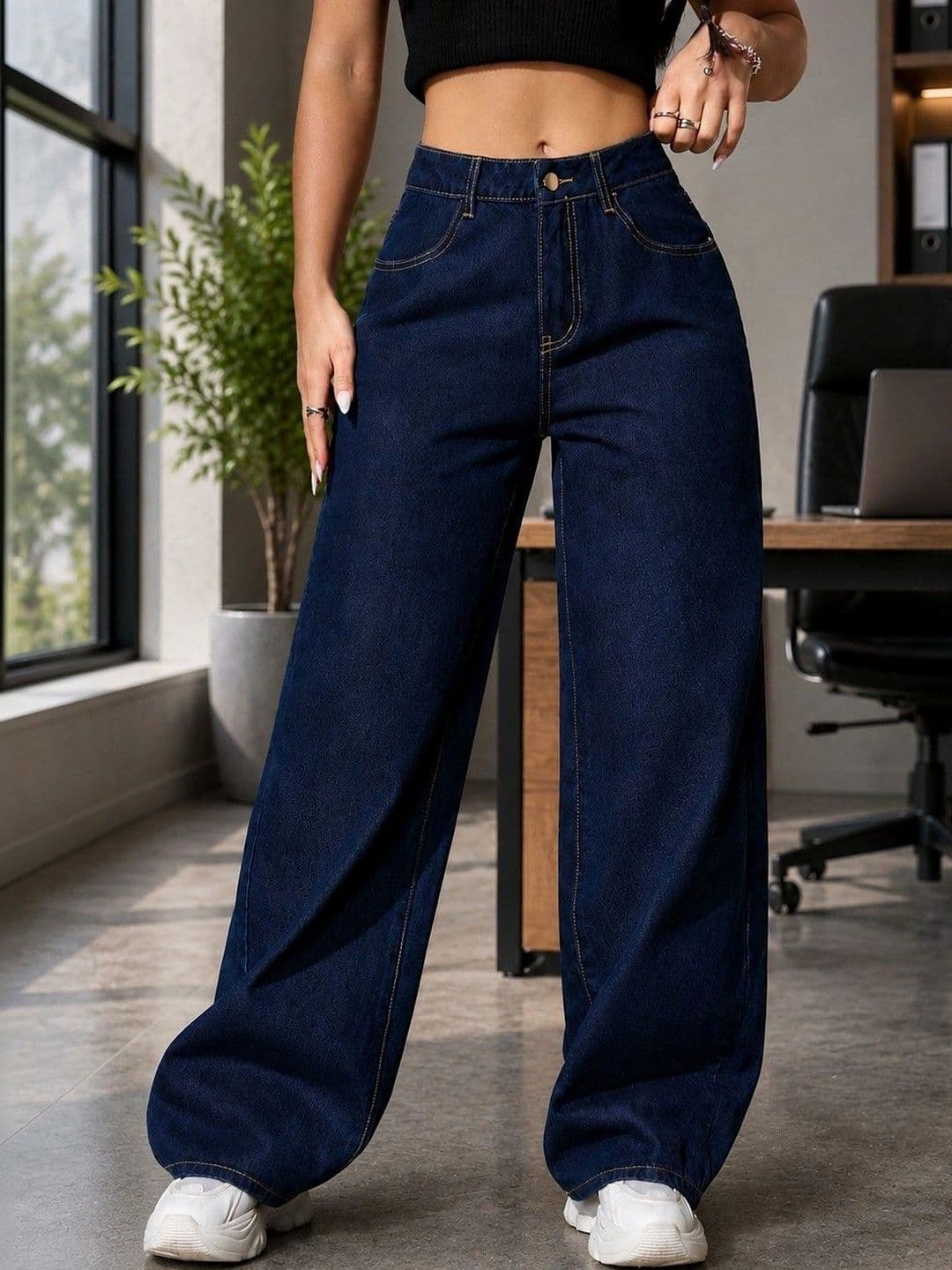 DENIMLOOK Women Regular Baggy High-Rise Jeans thumbnail 3
