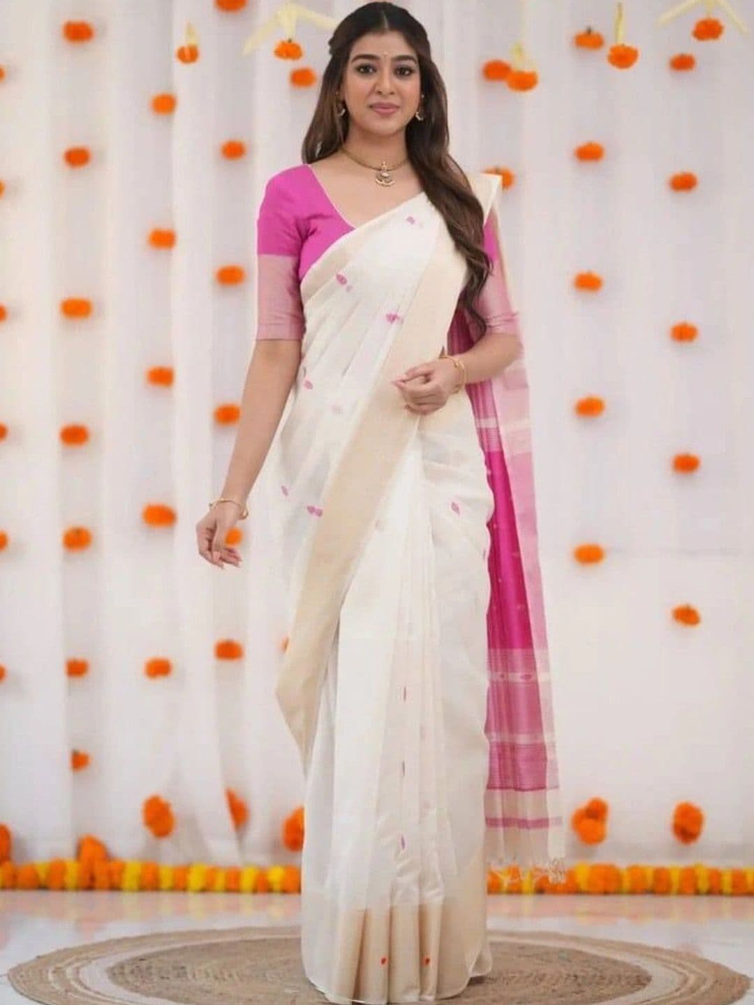 revika Woven Design Zari Art Silk Designer Kanjeevaram Saree thumbnail 2