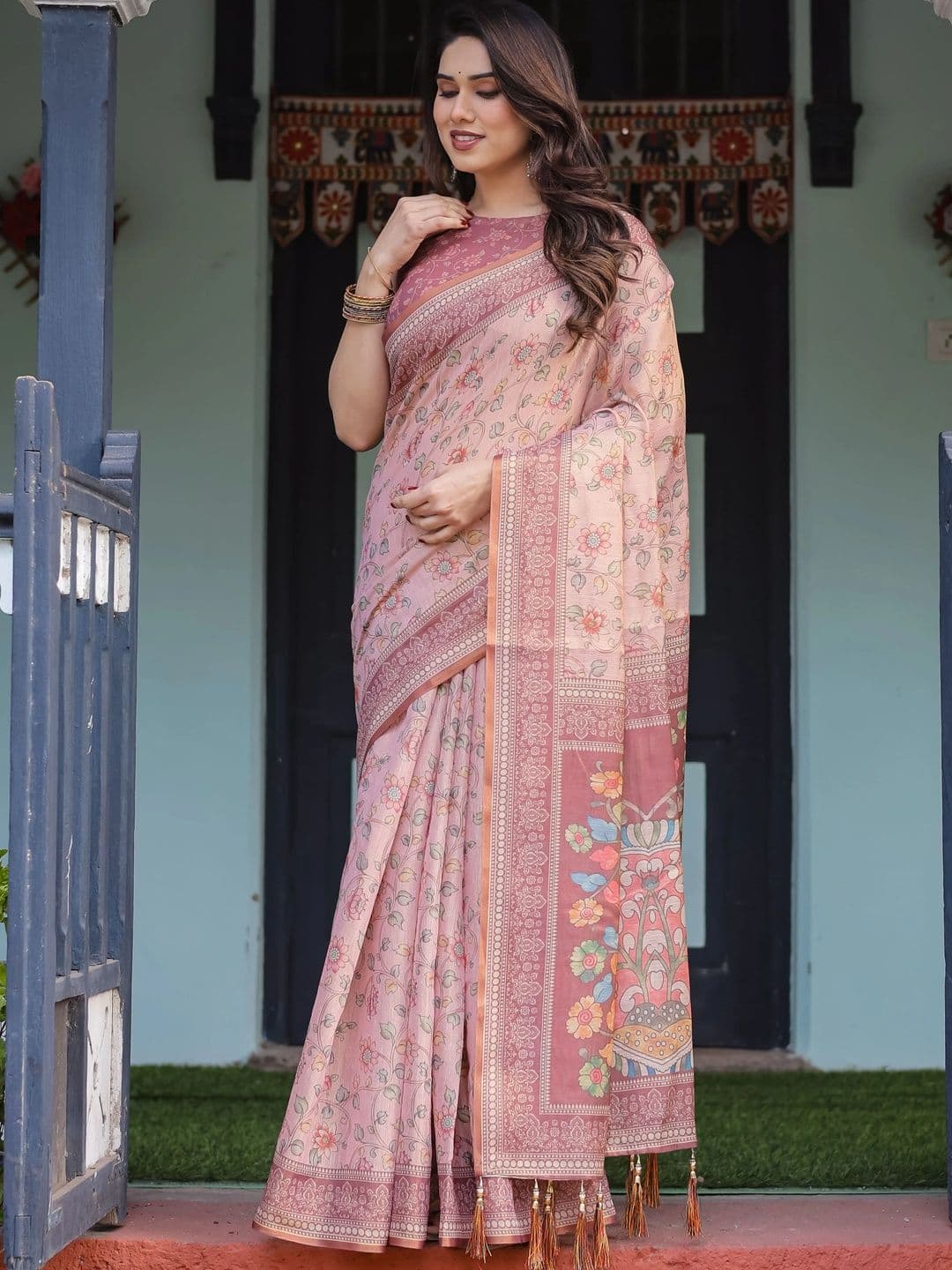 Suha Floral Art Silk Saree thumbnail 4