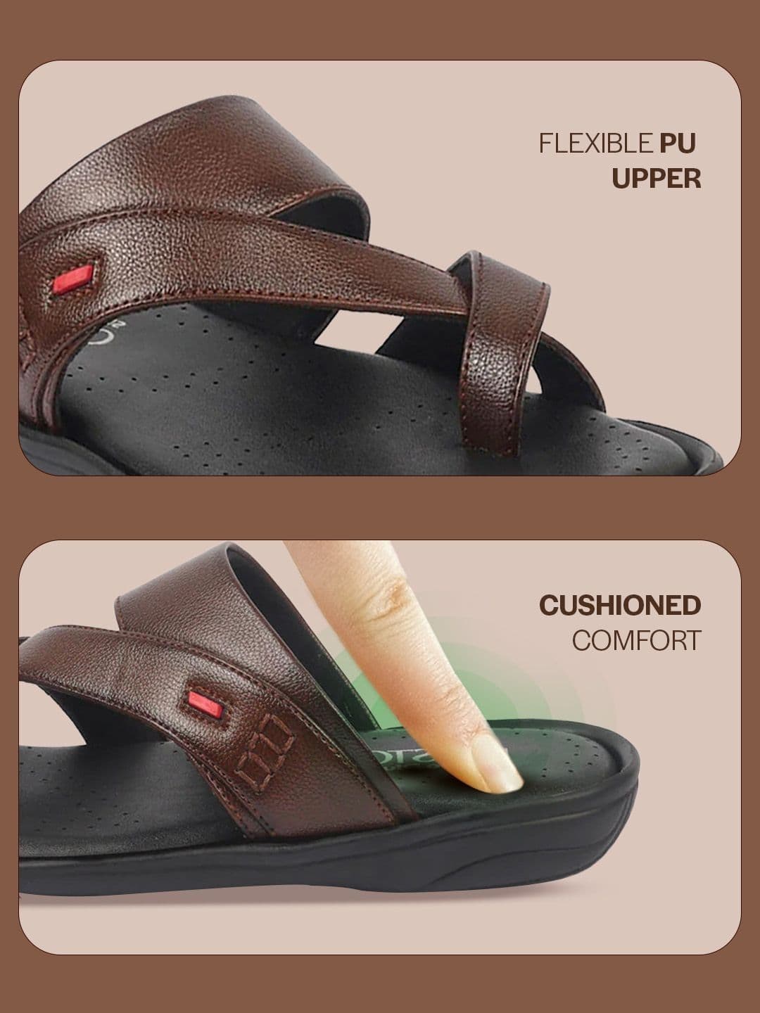 FAUSTO Men PU Comfort Sandals thumbnail 2