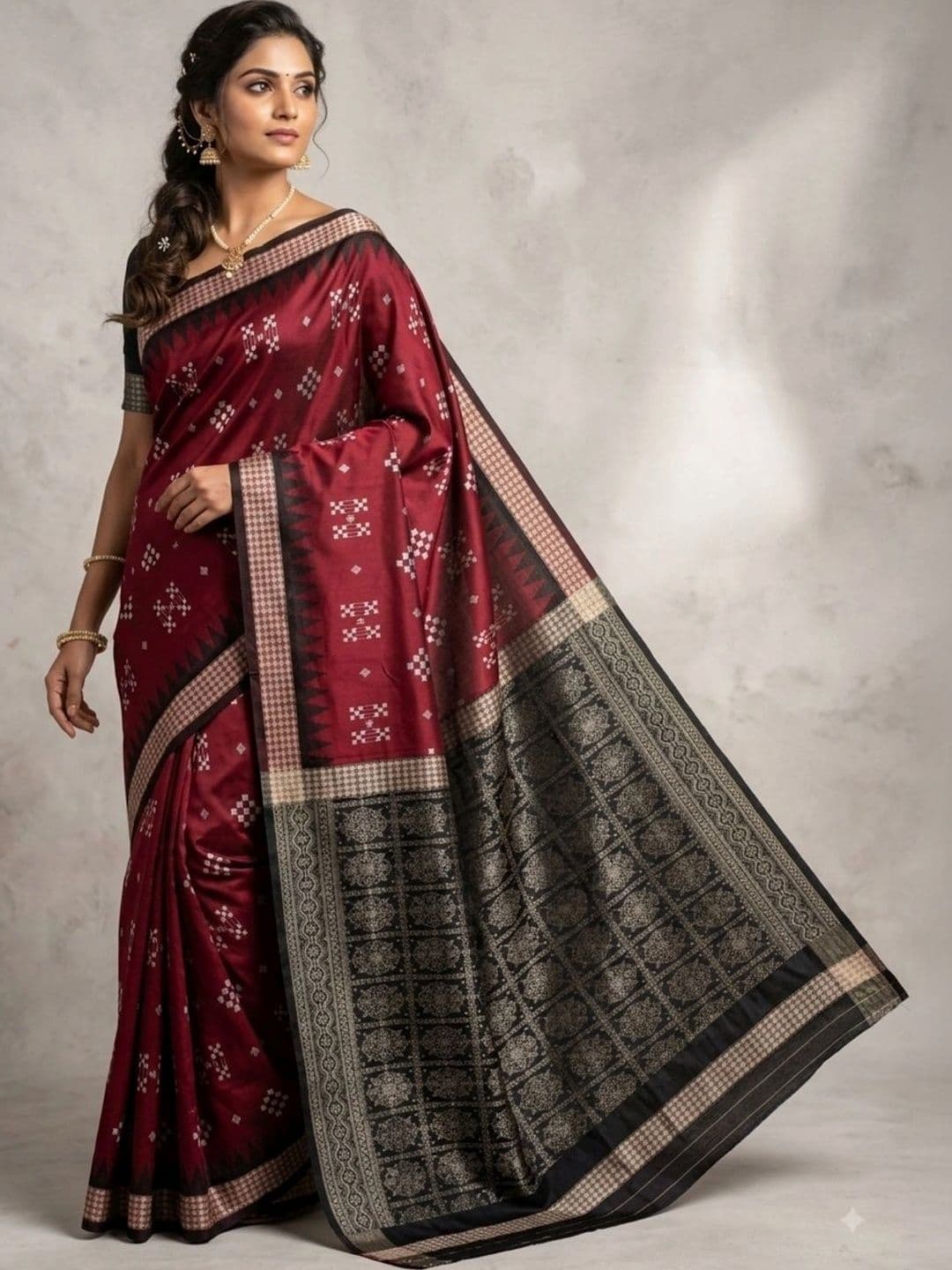 SHOPSILK Zari Art Silk Sambalpuri Saree - view 1