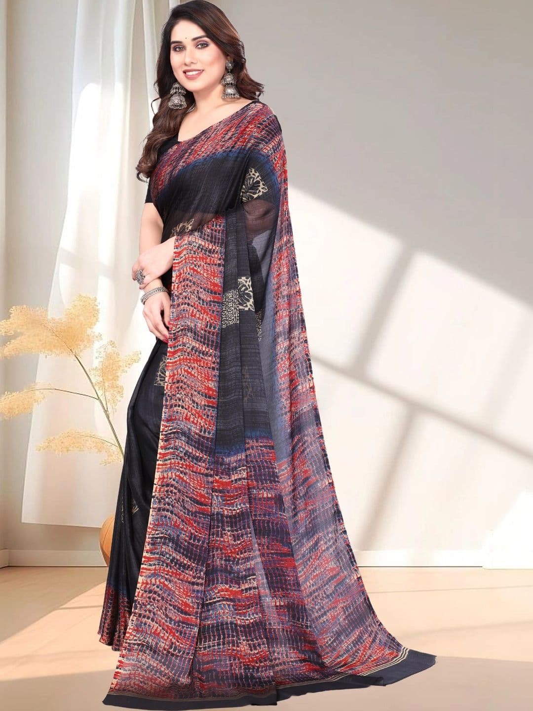 Owee Pure Chiffon Designer Saree - view 1