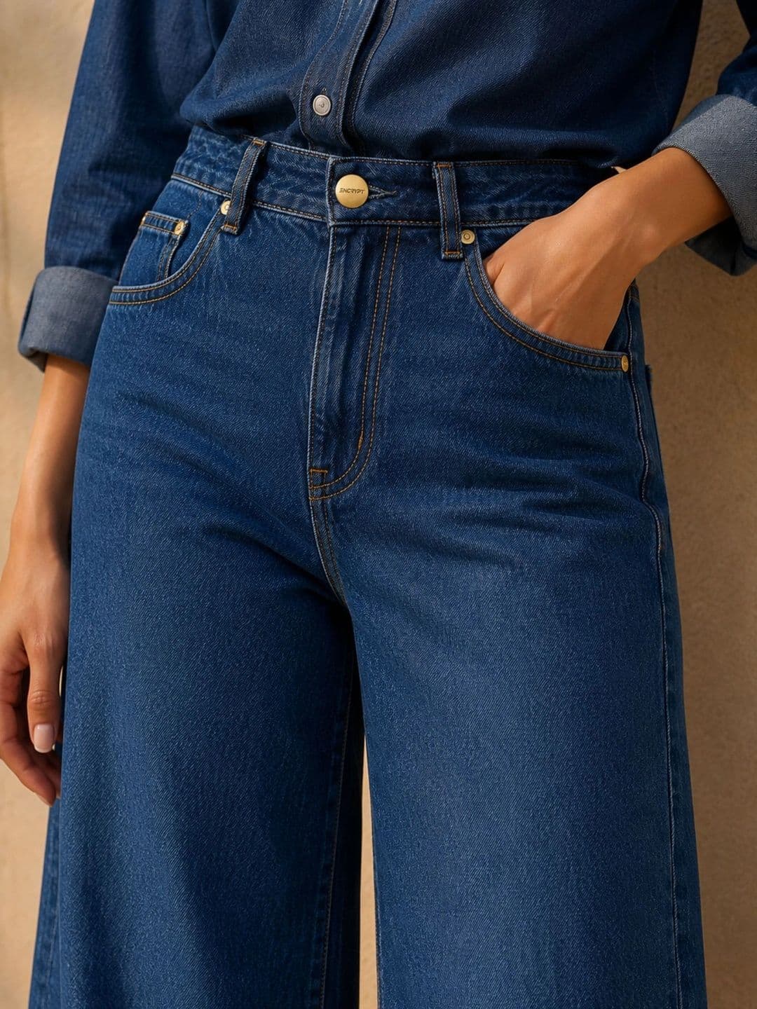 Encrypt Women Flared High-Rise Jeans thumbnail 5