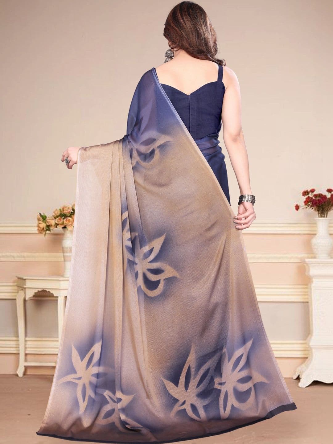 Owee Pure Chiffon Designer Saree thumbnail 2